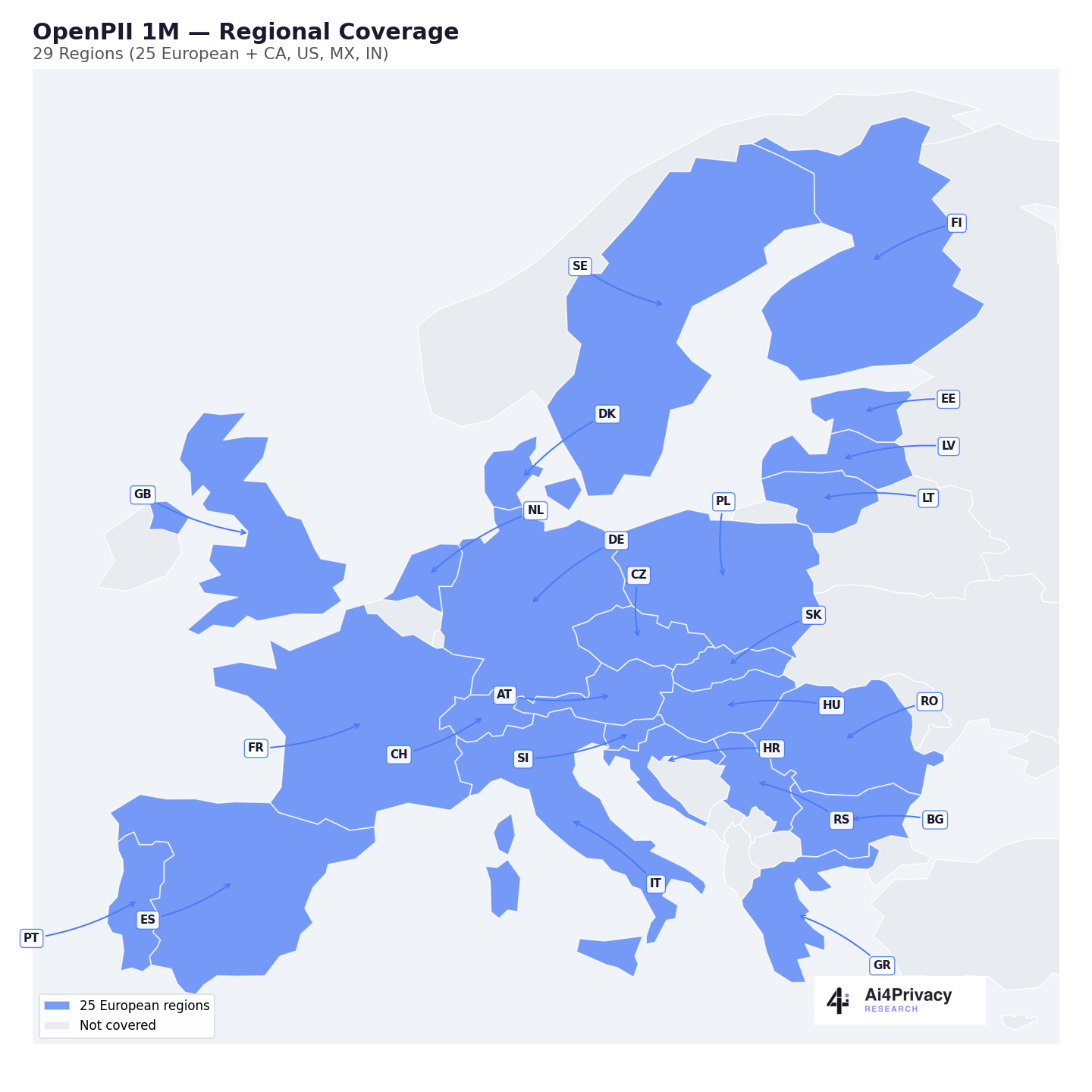 Language Coverage Map — Europe